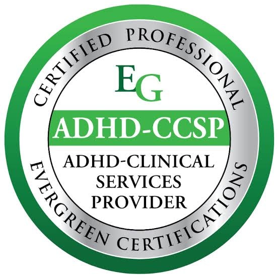 ADHD-CCSP Certified Clinical Services Provider badge