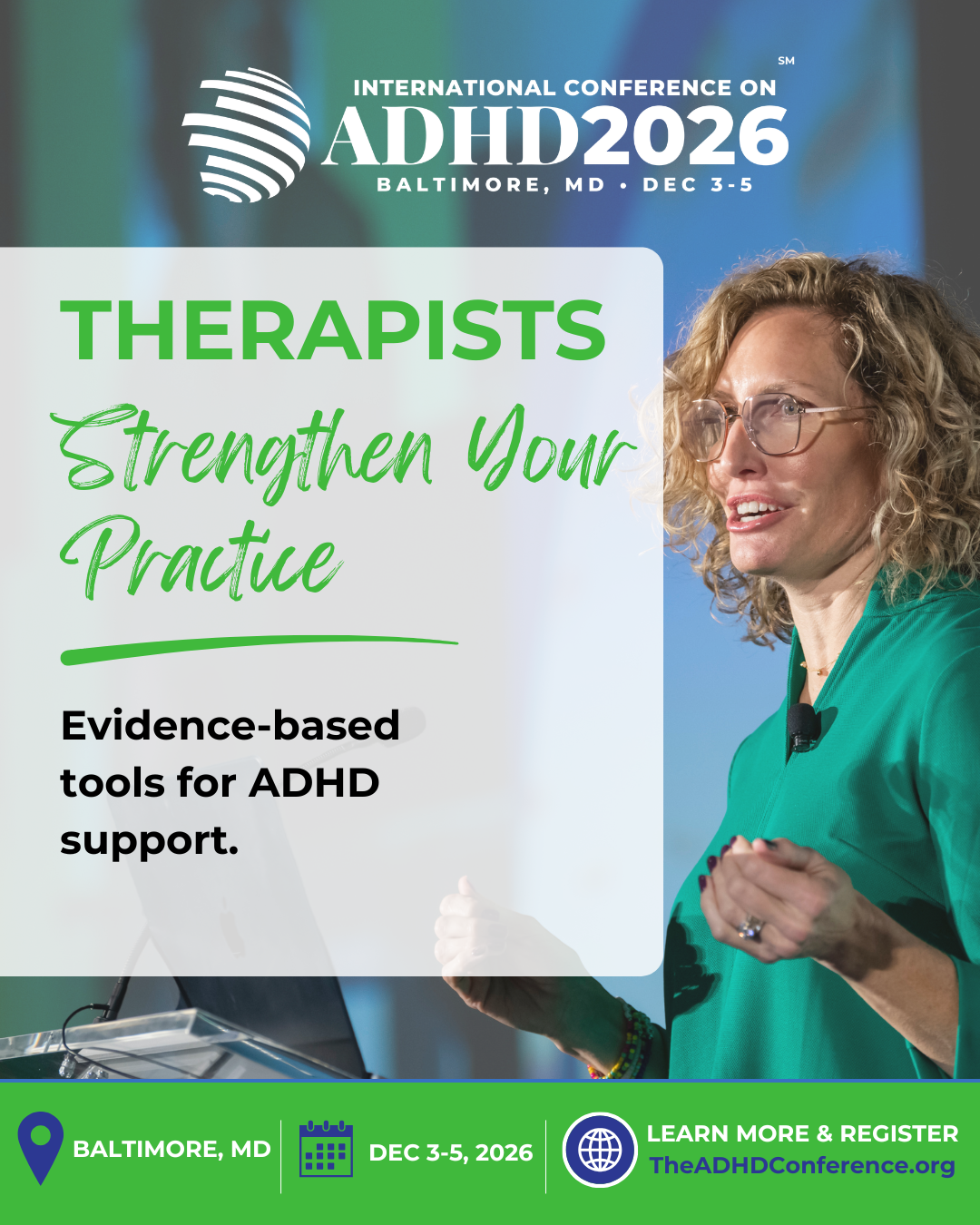 Jeremy Didier speaking at the International Conference on ADHD